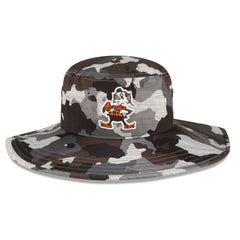 Cleveland Browns New Era 2022 NFL Training Camp Historic Logo Panama Bucket Hat - Camo Hats