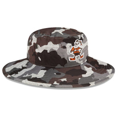 Cleveland Browns New Era 2022 NFL Training Camp Historic Logo Panama Bucket Hat - Camo Hats