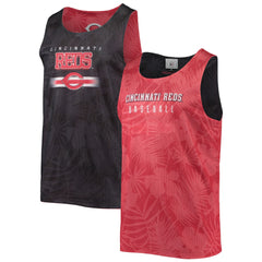 Cincinnati Reds FOCO Floral Reversible Mesh Tank Top - Red Tanks