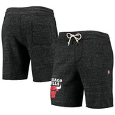 Chicago Bulls Homage Primary Logo Tri-Blend Sweat Shorts Charcoal
