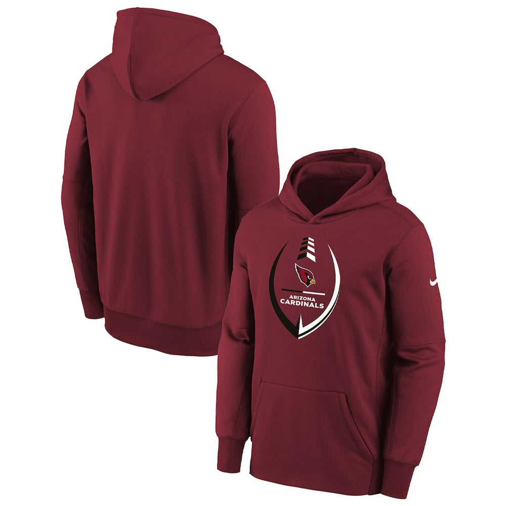 Arizona Cardinals Youth Icon Performance Pullover Hoodie - Cardinal Hoodies