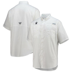Dallas Cowboys Tamiami Omni-Shade Button-Down Short Sleeve Shirt - White Shorts
