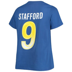 Matthew Stafford Los Angeles Rams Women's Plus Size Player Name & Number V-Neck T-Shirt - Royal T-shirts