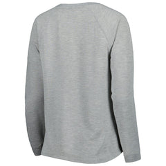 Chicago Bears Juniors All Striped Up Raglan Long Sleeve T-Shirt - Heathered Gray T-shirts