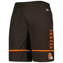 Cleveland Browns New Era Combine Authentic Rusher Training Shorts - Brown Shorts