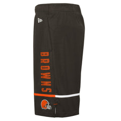Cleveland Browns New Era Combine Authentic Rusher Training Shorts - Brown Shorts