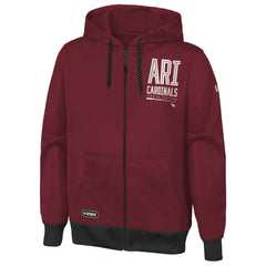 Arizona Cardinals New Era Combine Authentic Drop Back Full-Zip Hoodie - Cardinal Hoodies