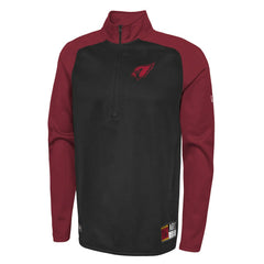 Arizona Cardinals New Era Combine Authentic O-Line Raglan Half-Zip Jacket - Black Jackets