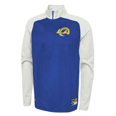 Los Angeles Rams New Era Combine Authentic O-Line Raglan Half-Zip Jacket - Royal Jackets