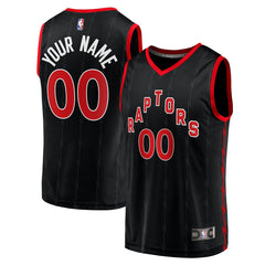 Toronto Raptors Fast Break Replica Custom Jersey Black Statement Edition - Fanatics