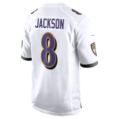 Lamar Jackson Baltimore Ravens Game Jersey - White Jerseys