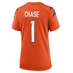 Ja'Marr Chase Cincinnati Bengals Women's Alternate Game Jersey - Orange Jerseys
