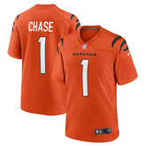 Ja'Marr Chase Cincinnati Bengals Alternate Game Jersey - Orange Jerseys