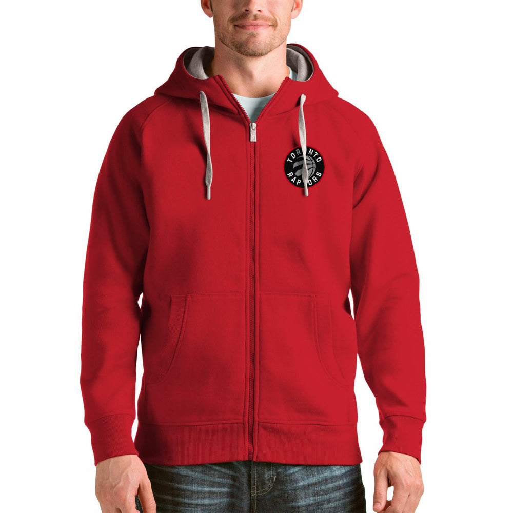 Toronto Raptors Antigua Logo Victory Full-Zip Hoodie Red