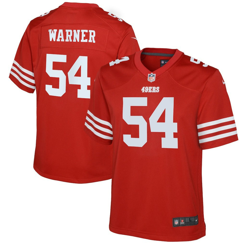 Fred Warner San Francisco 49ers Youth Game Jersey - Scarlet Jerseys