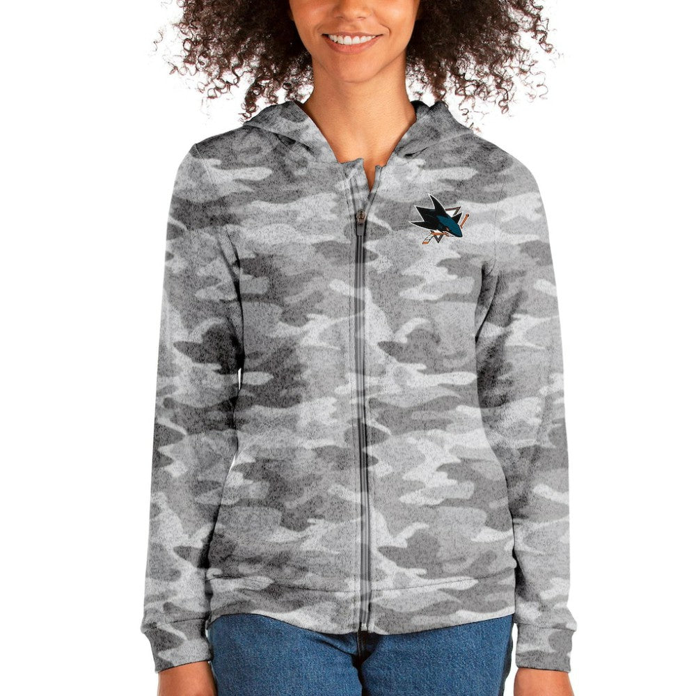 San Jose Sharks Antigua Absolute Full-Zip Hoodie - Camo | US 4562969