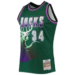 Ray Allen Milwaukee Bucks 1996/97 Hardwood Classics NBA 75th Anniversary Diamond Swingman Jersey Green - Mitchell & Ness