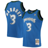 Stephon Marbury Minnesota Timberwolves 1996/97 Hardwood Classics Swingman Jersey Blue - Mitchell & Ness