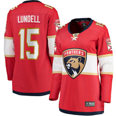 Anton Lundell Florida Panthers Fanatics Women's Home Breakaway Player Jersey - Red | US 4564211
