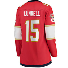 Anton Lundell Florida Panthers Fanatics Women's Home Breakaway Player Jersey - Red | US 4564211