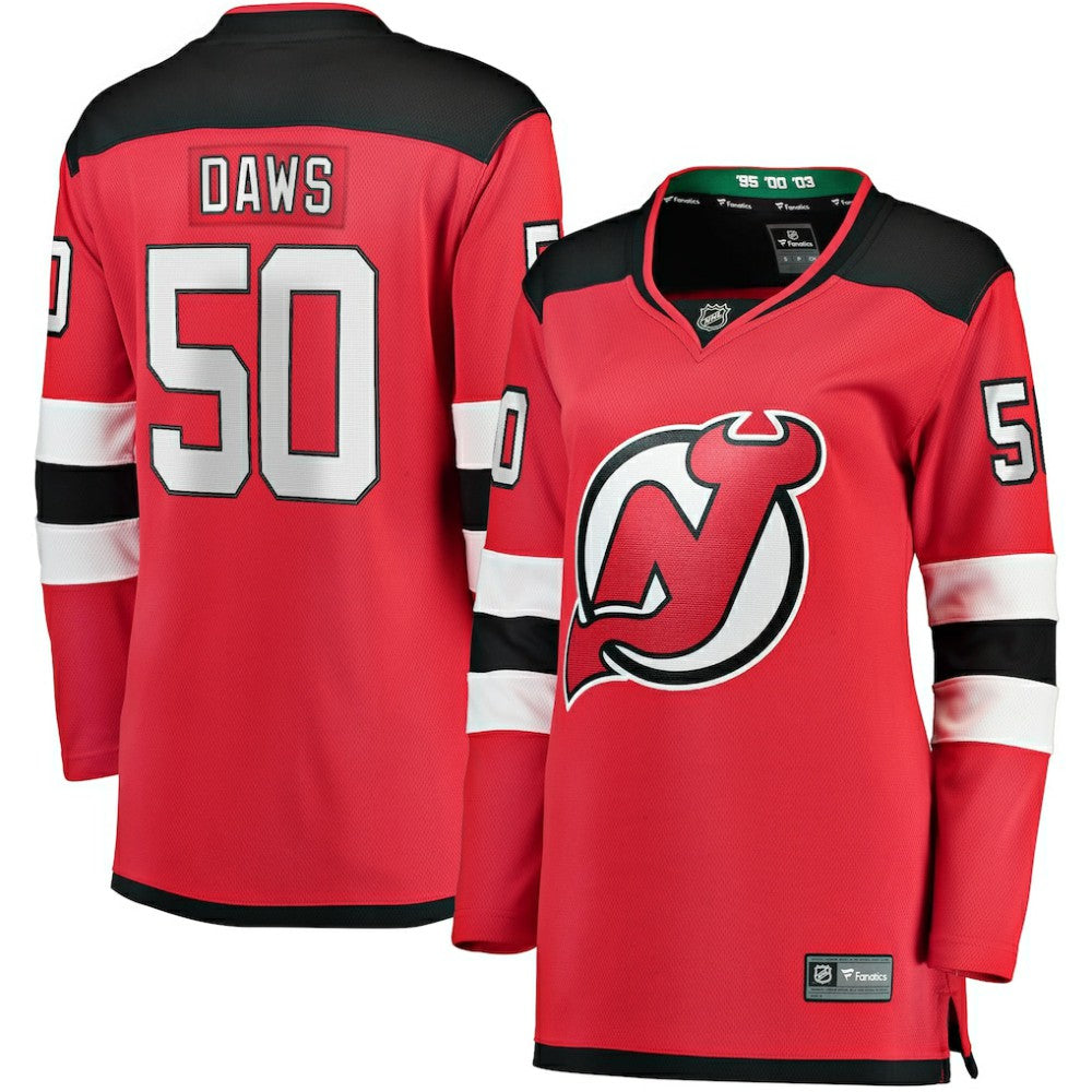 Nico Daws New Jersey Devils Fanatics Women's Home Breakaway Player Jersey - Red | US 4564259
