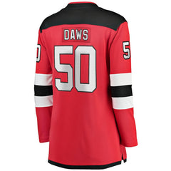 Nico Daws New Jersey Devils Fanatics Women's Home Breakaway Player Jersey - Red | US 4564259