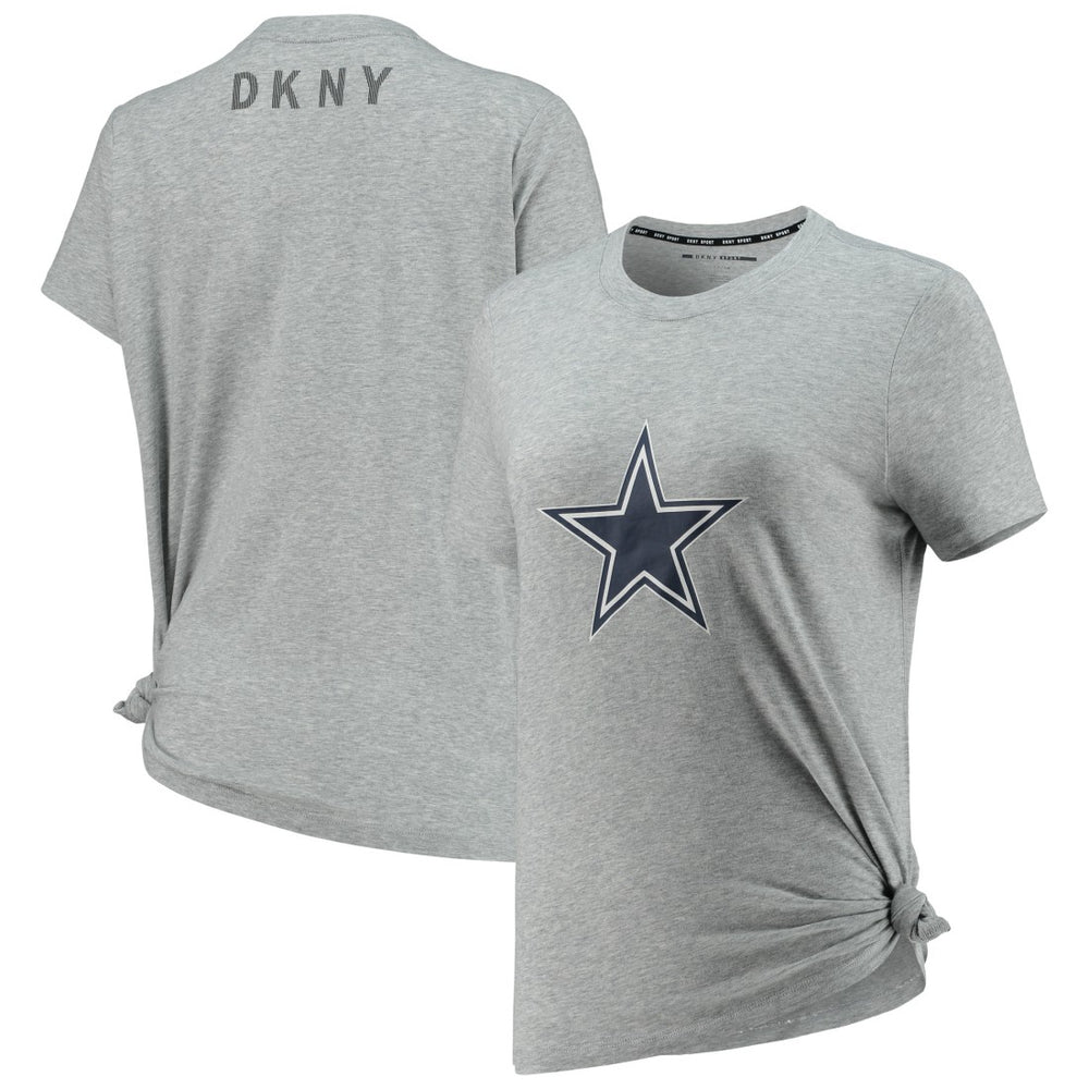 Dallas Cowboys DKNY Sport Women's Ava Tri-Blend T-Shirt - Heathered Gray T-shirts