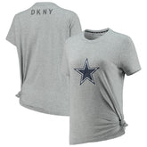 Dallas Cowboys DKNY Sport Women's Ava Tri-Blend T-Shirt - Heathered Gray T-shirts