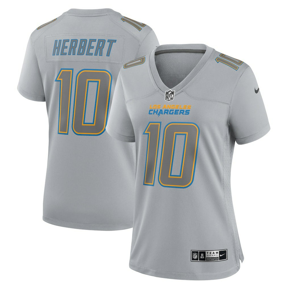 Justin Herbert Los Angeles Chargers Women's Atmosphere Fashion Game Jersey - Gray Jerseys