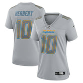 Justin Herbert Los Angeles Chargers Women's Atmosphere Fashion Game Jersey - Gray Jerseys