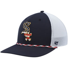 Chicago White Sox '47 Flag Fill Trucker Snapback Hat - Navy/White Hats