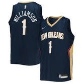 Zion Williamson New Orleans Pelicans Youth 2021/22 Diamond Swingman Jersey Icon Edition Navy - Nike