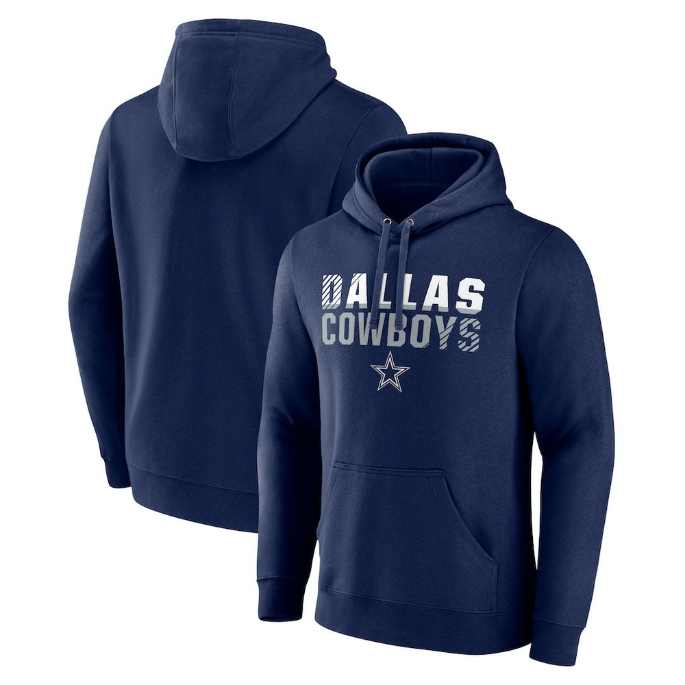 Dallas Cowboys Fade Out Fitted Pullover Hoodie - Navy Hoodies