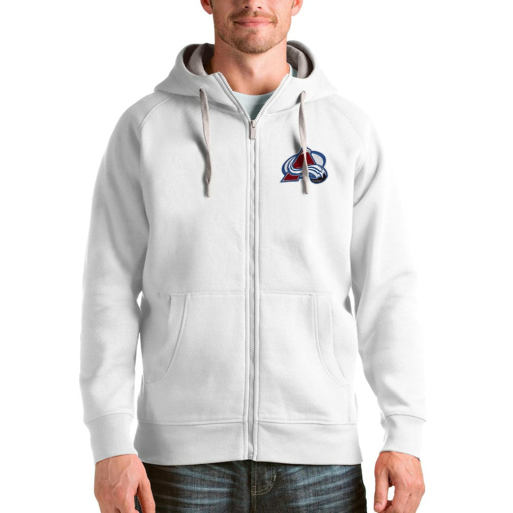 Colorado Avalanche Antigua Logo Victory Full-Zip Hoodie - White | US 4571745