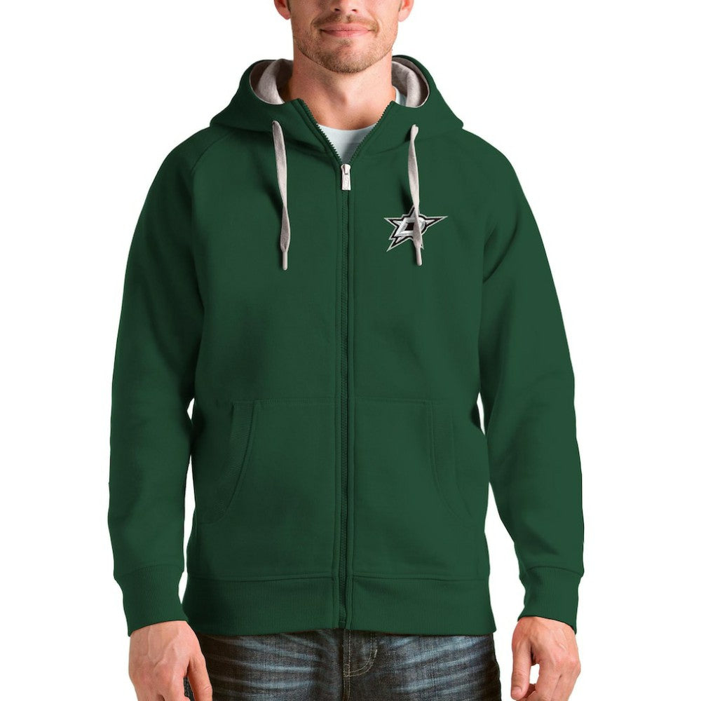 Dallas Stars Antigua Logo Victory Full-Zip Hoodie - Green | US 4571764