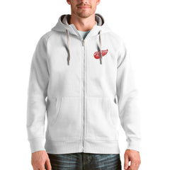 Detroit Red Wings Antigua Logo Victory Full-Zip Hoodie - White | US 4571766