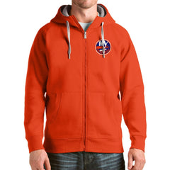 New York Islanders Antigua Logo Victory Full-Zip Hoodie - Orange | US 4571816