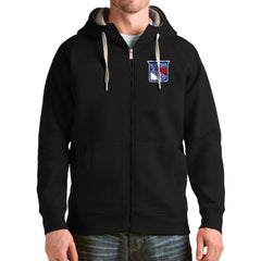 New York Rangers Antigua Logo Victory Full-Zip Hoodie - Black | US 4571821