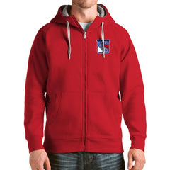 New York Rangers Antigua Logo Victory Full-Zip Hoodie - Red | US 4571823