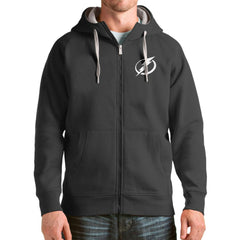 Tampa Bay Lightning Antigua Logo Victory Full-Zip Hoodie - Charcoal | US 4571861
