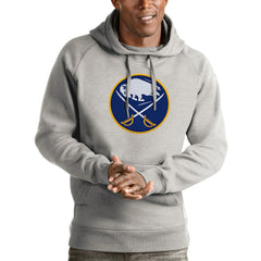 Buffalo Sabres Antigua Logo Victory Pullover Hoodie - Heathered Gray | US 4571934