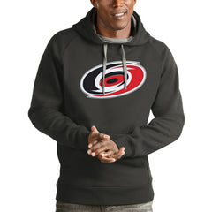 Carolina Hurricanes Antigua Logo Victory Pullover Hoodie - Charcoal | US 4571947