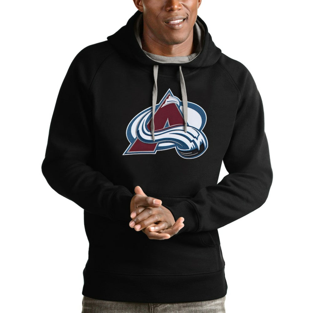 Colorado Avalanche Antigua Logo Victory Pullover Hoodie - Black | US 4571955