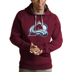 Colorado Avalanche Antigua Logo Victory Pullover Hoodie - Burgundy | US 4571958