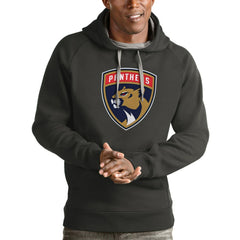 Florida Panthers Antigua Logo Victory Pullover Hoodie - Charcoal | US 4571988