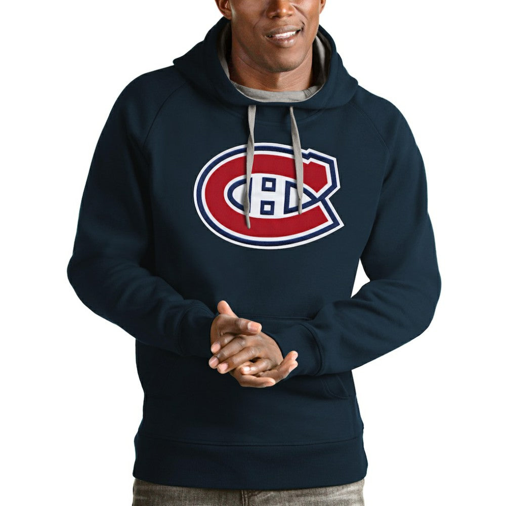 Montreal Canadiens Antigua Logo Victory Pullover Hoodie - Navy | US 4572001