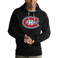 Montreal Canadiens Antigua Logo Victory Pullover Hoodie - Black | US 4572002