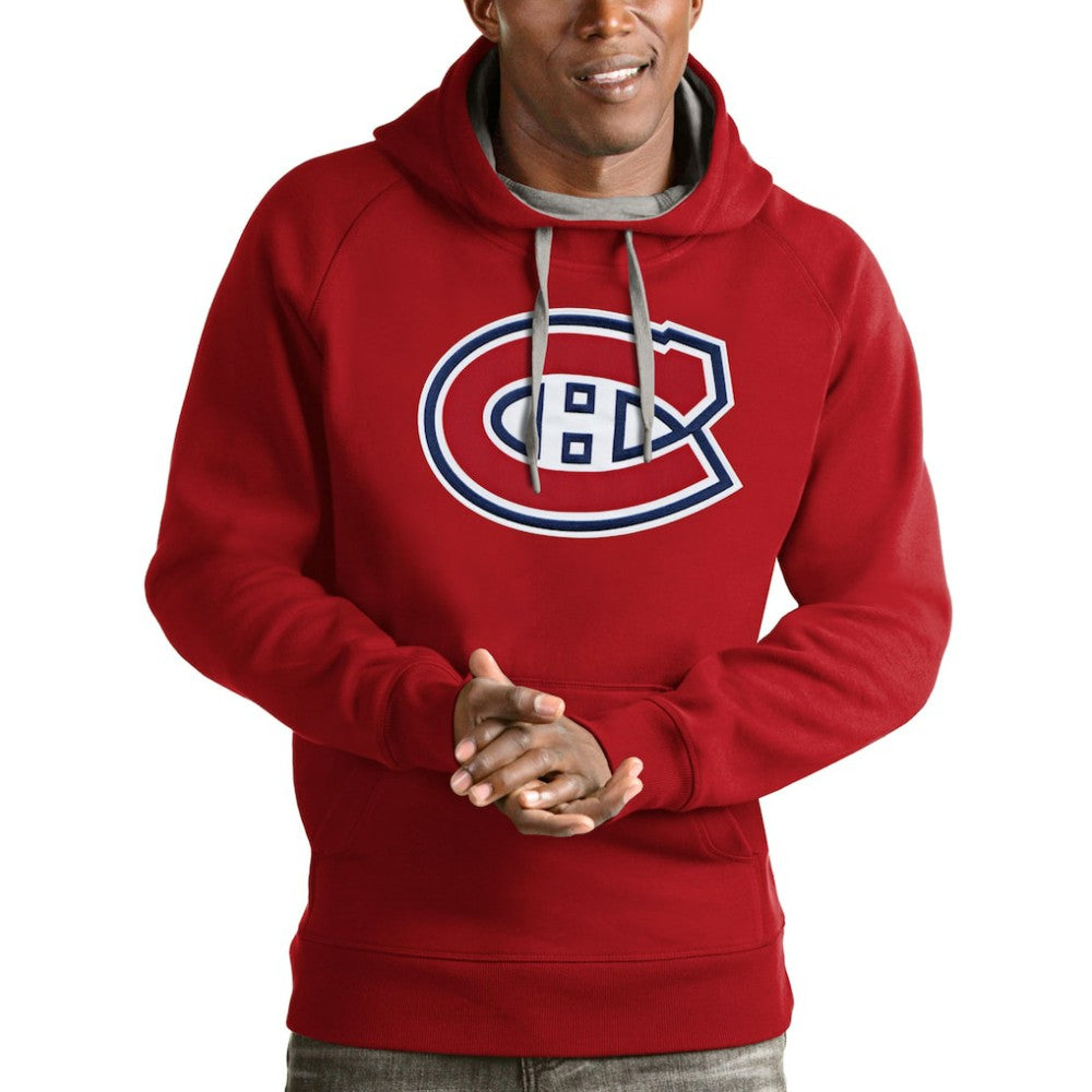 Montreal Canadiens Antigua Logo Victory Pullover Hoodie - Red | US 4572004