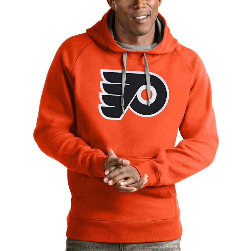 Philadelphia Flyers Antigua Logo Victory Pullover Hoodie - Orange | US 4572039