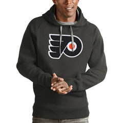 Philadelphia Flyers Antigua Logo Victory Pullover Hoodie - Charcoal | US 4572040